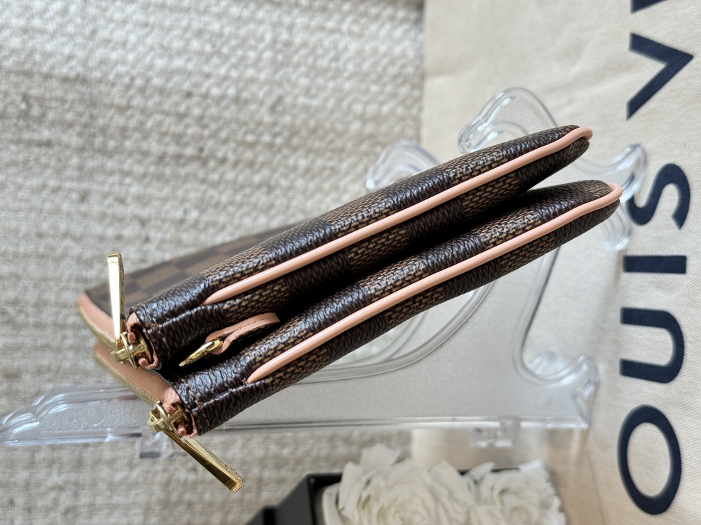 100% Original Louis Vuitton Double Zip Damier Ebene